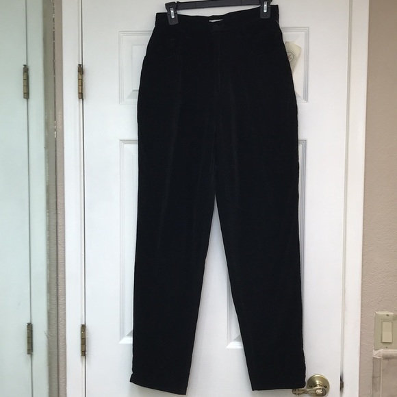 Merona Pants - Merona Black Crushed Velvet Pants-Size 8  NWT
